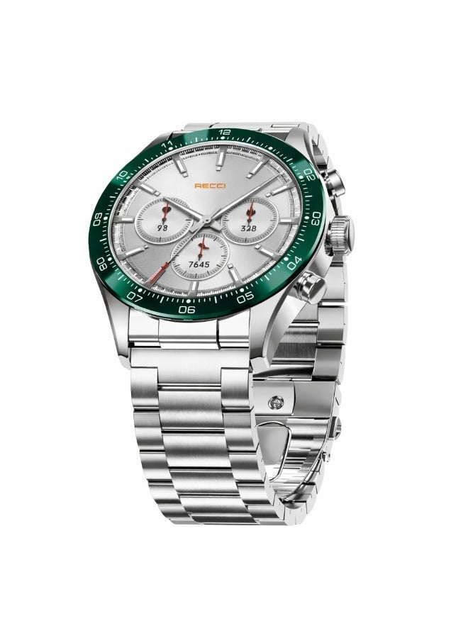 Recci RA43 Smart Watch 1.32" AMOLED Display, Bluetooth Calling, Heart Rate & SpO2 Monitor, Stainless Steel Strap - Image 1