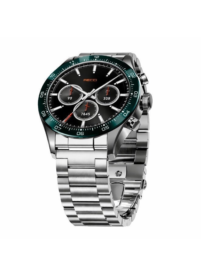 Recci RA43 Smart Watch 1.32" AMOLED Display, Bluetooth Calling, Heart Rate & SpO2 Monitor, Stainless Steel Strap - Image 2