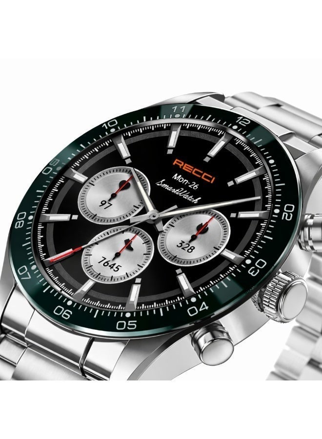 Recci RA43 Smart Watch 1.32" AMOLED Display, Bluetooth Calling, Heart Rate & SpO2 Monitor, Stainless Steel Strap - Image 3