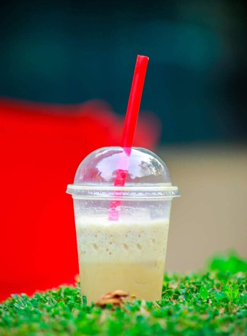 vsell24 18oz Clear Disposable Plastic Cups with Dome Lids Ideal for Smoothies, Coffee, Water, and Juice - Image 3