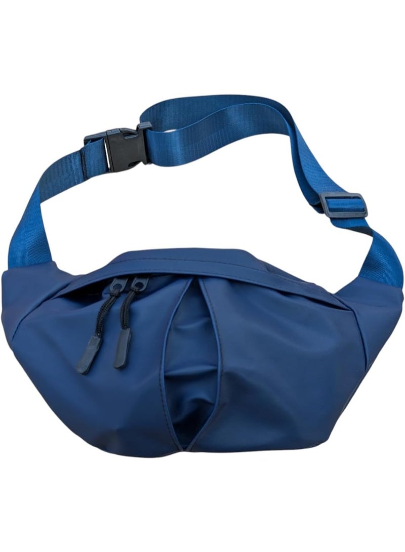 شنطة خصر  ووتر بروف . بها جيب بسوستة خلفية وجيب اساسى واسع / جودة عالية . جيوب واسعة لحمل مزيد من الاغراض . شنطة كروس . شنطة وسط (كحلى) - Image 1