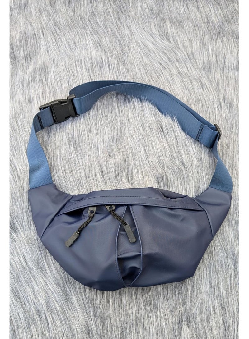 شنطة خصر  ووتر بروف . بها جيب بسوستة خلفية وجيب اساسى واسع / جودة عالية . جيوب واسعة لحمل مزيد من الاغراض . شنطة كروس . شنطة وسط (كحلى) - Image 4