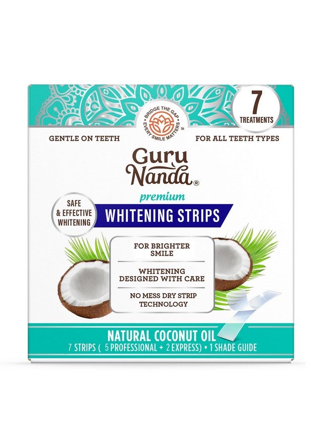 GuruNanda Teeth Whitening Strips - 7-Day Treatment With Non-Slip, Dry Strip Technology - Whitening Designed With Care For A Brighter Smile - Image 1
