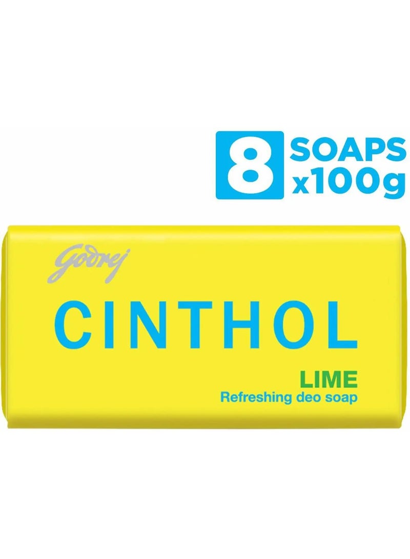 Cinthol Big Bazaar Combo - Cinthol Bath Soap - Fresh Lime, 100g (Buy 6 Get 2, 8 Pieces) Promo Pack - Image 2