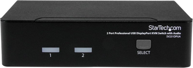 StarTech.com 2 Port DisplayPort KVM Switch with Audio - 2560x1600 @60Hz for Dual Computer Workstations - Image 2