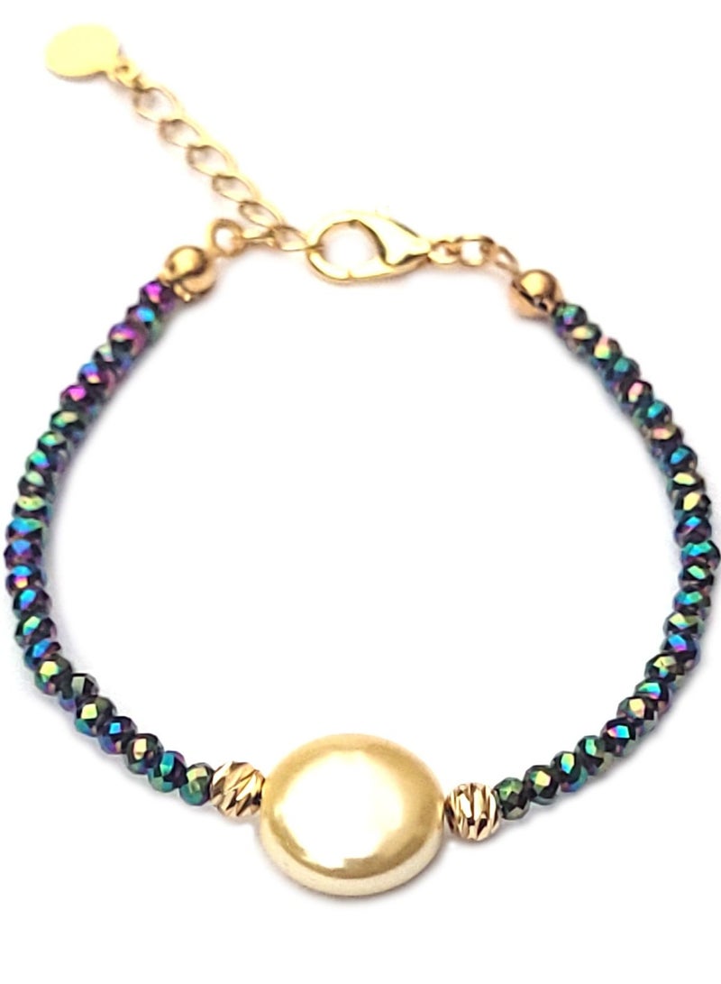 Alwan Set of 3 Crystal Bracelets with a Majorca Style Pearl - Image 4