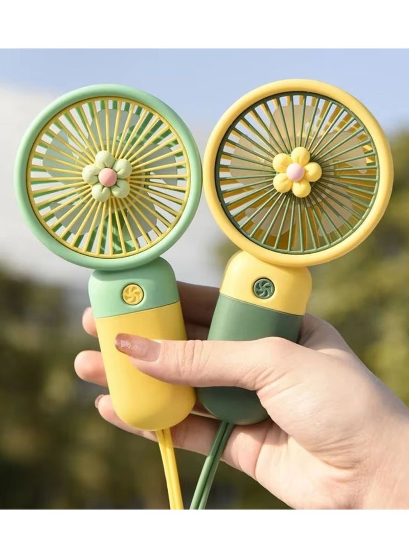 BEXOW Portable Handheld Fan - USB Rechargeable, Cool Breeze Compact Fan with Stand - Perfect for Hot Summer Days, Travel, and Desk Use - Image 3