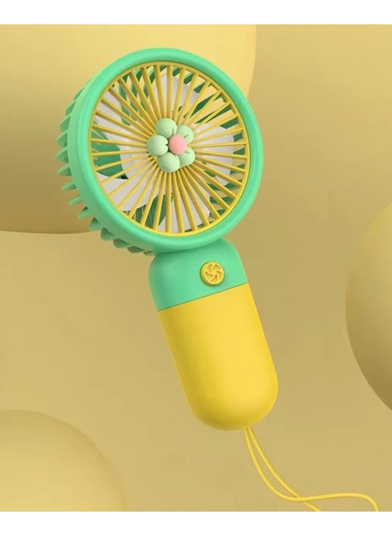 BEXOW Portable Handheld Fan - USB Rechargeable, Cool Breeze Compact Fan with Stand - Perfect for Hot Summer Days, Travel, and Desk Use - Image 1