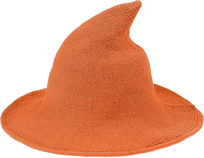 Durio All storage space compatible Witch Hat Foldable Knitted Witch Hats for Women Halloween Wizard Hat for Cosplay Costume All need matching options - Image 1