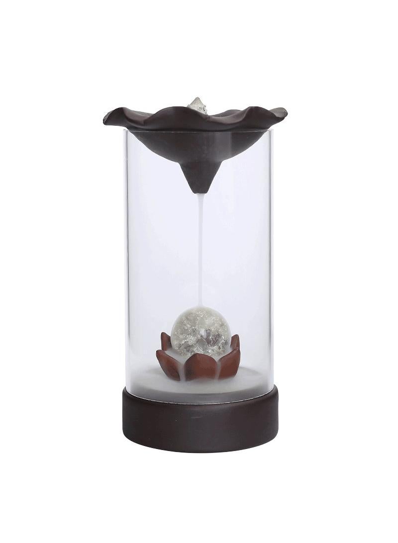 Bluejw Aromatherapy Stove Home Decor Decoration Purple Clay Reverse Flow Incense Stove Lotus Shaped Best Gift  - Image 1