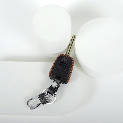 aliens world Leather Smart Car Key Cover Case with Metal Hook Keychain for i-10 Grand (Black) - Image 3