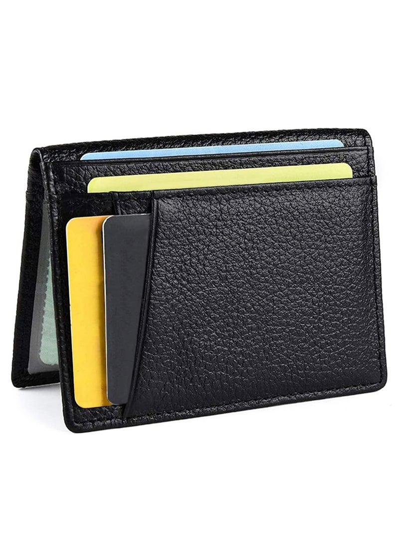 أوزيغالور محفظة نحيفة ذات محفظة رفيعة من الجلد الطبيعي - جيب أمامي بسيط للرجال والنساء - Image 1