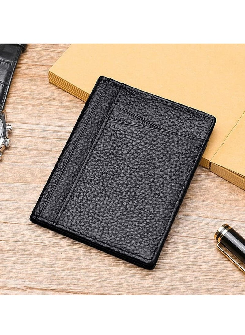 أوزيغالور محفظة نحيفة ذات محفظة رفيعة من الجلد الطبيعي - جيب أمامي بسيط للرجال والنساء - Image 4