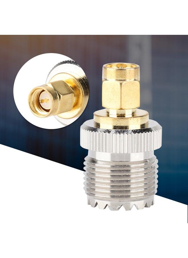 Thoraya - 2PCS SMA Plug Male to UHF Jack Female Adapter with Nickel-plated Brass Connector - Image 1