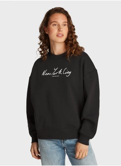 Calvin Klein Jeans Embroidered NYC Relaxed Sweatshirt  - Image 1