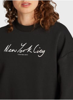 Calvin Klein Jeans Embroidered NYC Relaxed Sweatshirt  - Image 4
