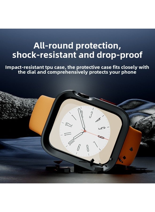 Generic - Suitable For Apple Watch Iwatch4/5/6/7/8/9 Candy Color W1 Anti-fall Case Protection TPU Half Soft Case-Color:gold Plating-Exterior Dimension:44MM/45MM (with Carton Packaging) - Image 1