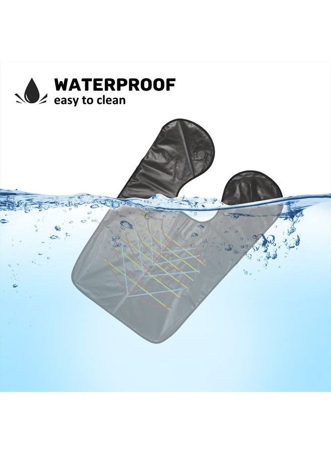 floor88 - Professional Salon Cape Waterproof Hair Styling Hair Cutting Collar Stylist Magnetic Cover Hairdressing Shampoo Hair Dye Shawl Barber Shop Essentials (Black) - Image 1