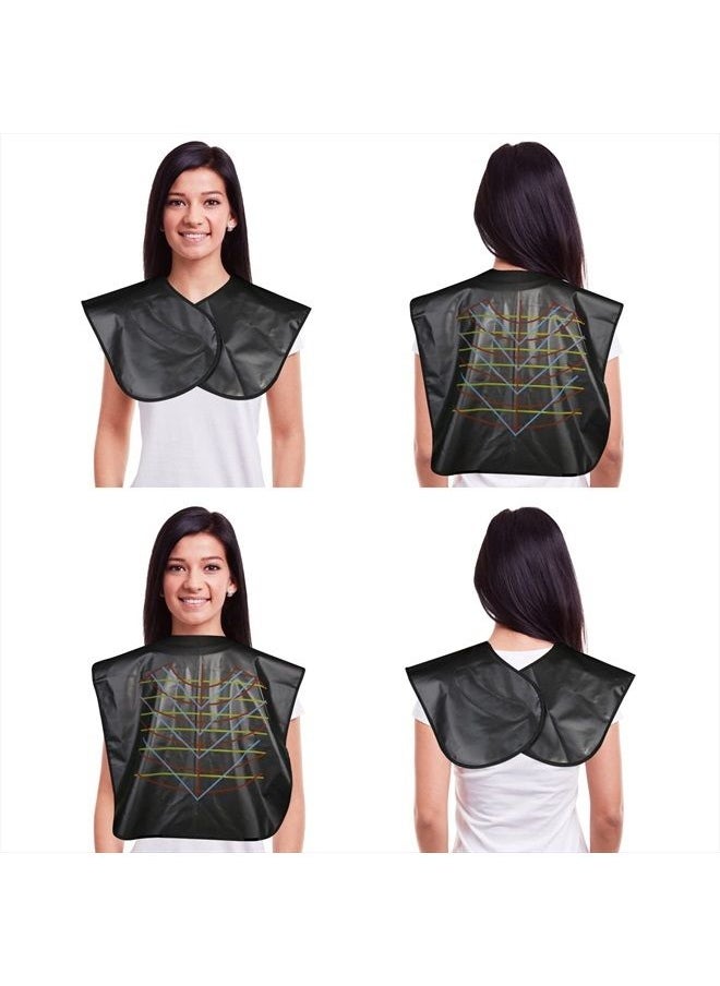 floor88 - Professional Salon Cape Waterproof Hair Styling Hair Cutting Collar Stylist Magnetic Cover Hairdressing Shampoo Hair Dye Shawl Barber Shop Essentials (Black) - Image 1