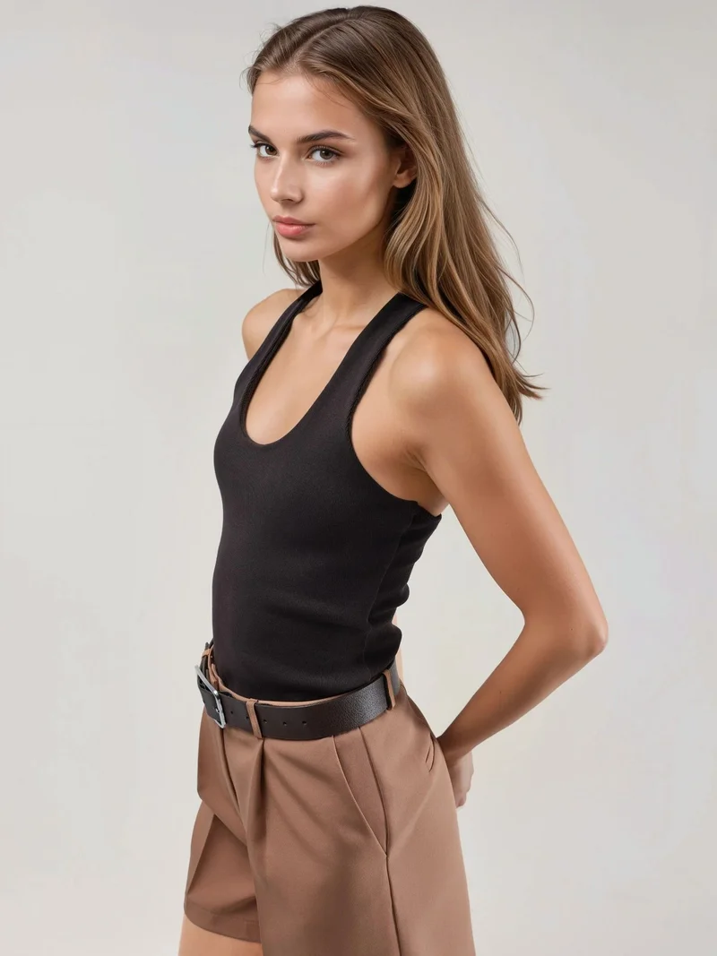 HICCUP Fitted Halter Neck Knit Top