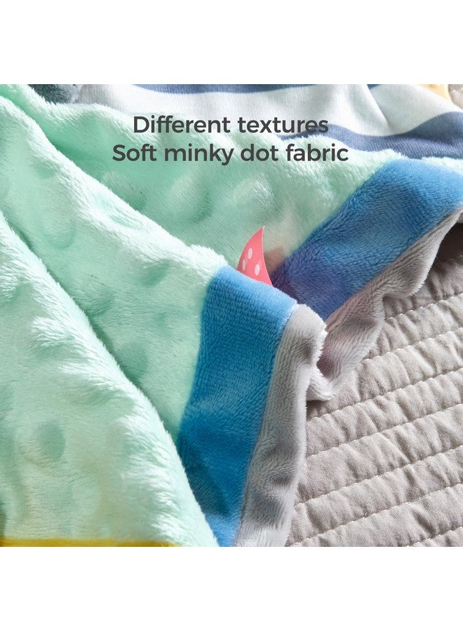 TUMAMA KIDS TUMAMA Baby Security Blanket Lovey,Soft Fleece Velvet Minky Dot Blanket with Stuffed Animal&Teething Rings,Newborn Essentials for Babies Girls Boys,Zebra  - Image 3