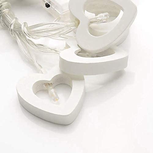 Lexton Lexton Heart Shaped 18 Led String Light Plug SourcedWarm White for Indoor Outdoor Decorations  - Image 1