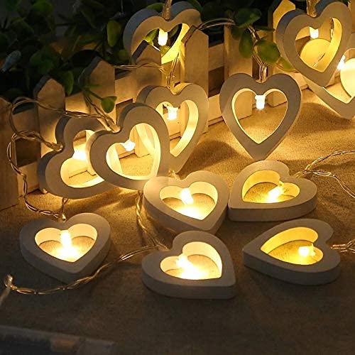 Lexton Lexton Heart Shaped 18 Led String Light Plug SourcedWarm White for Indoor Outdoor Decorations  - Image 5