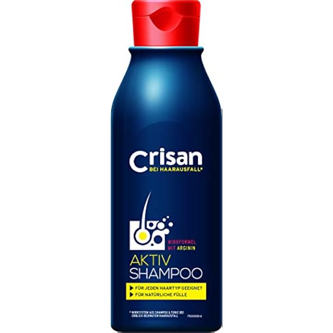 CRISAN ACTIVE SHAMPOO AGAINST HAIR LOSS DAILY CARE SHAMPOO FOR NATURAL HAIR FULLNESS PACK OF 6 6 X 250 ML, BLACK/RED, 6ER PACK (6 X 250 ML) - Image 3