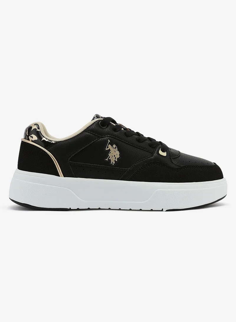 U.S. Polo Assn. Women's Black Sneakers - Bold Rugged Style Shoes with Durable Sole for Outdoor Wear