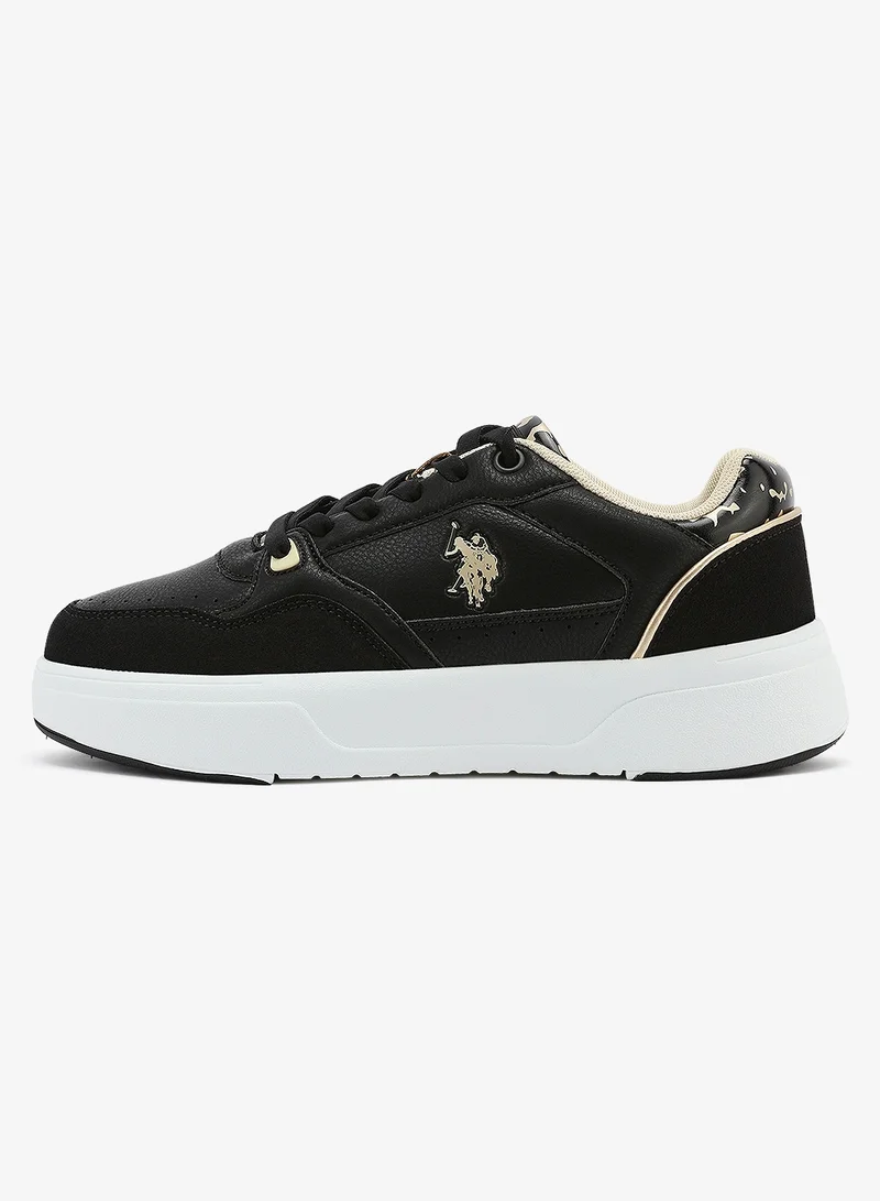 U.S. Polo Assn. Women's Black Sneakers - Bold Rugged Style Shoes with Durable Sole for Outdoor Wear