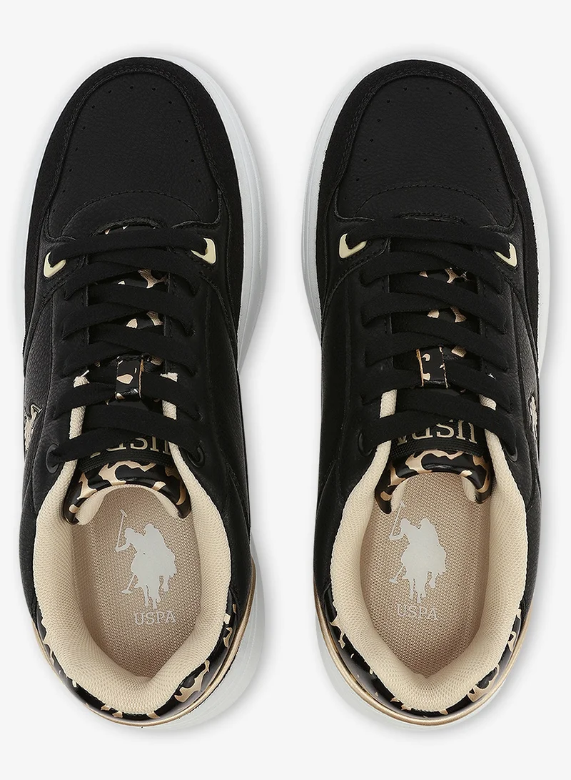 U.S. Polo Assn. Women's Black Sneakers - Bold Rugged Style Shoes with Durable Sole for Outdoor Wear