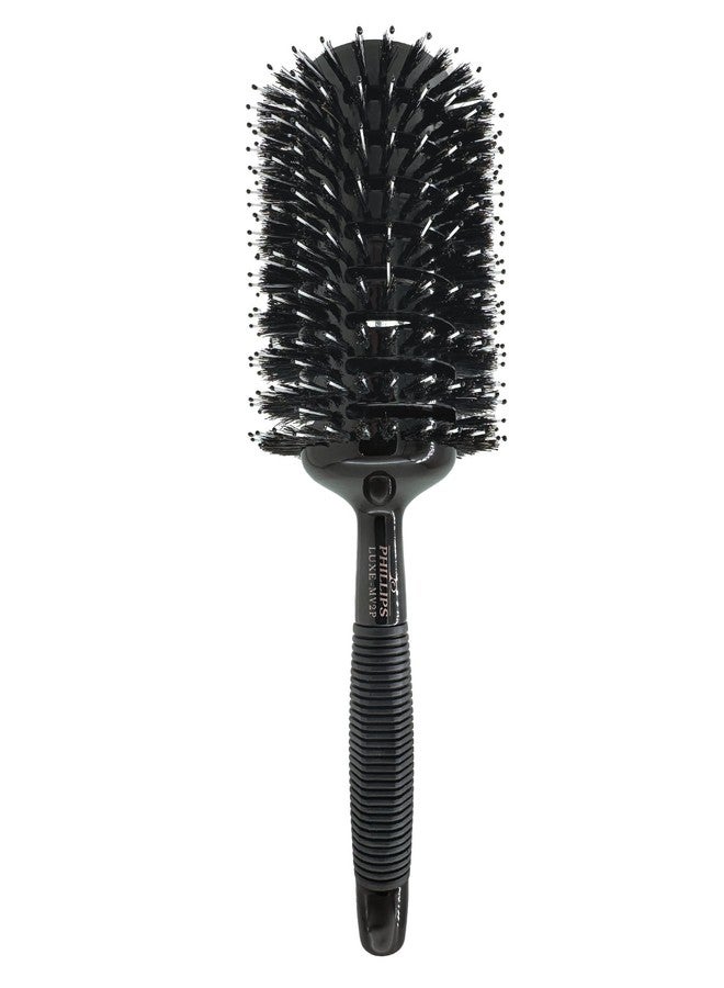 Phillips Brush Luxe Monster Vent 2 Poly-Tipped Professional Hair Brush (4” Diameter Barrel) - Black & Rose Gold Vented Hairbrush, Mixed Boar Hair & Poly-Tipped Nylon Bristles - Image 1