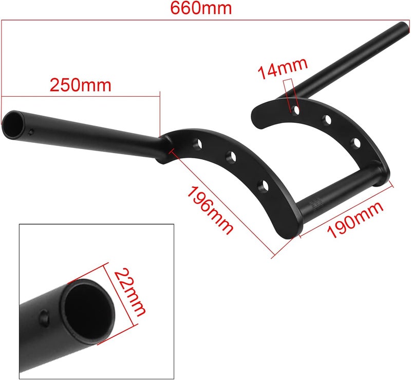 FLYPIG Motorcycle Z-Bars Handlebar Drag Bars 7/8" 22MM for Sportster Iron 883 Bobber Softail Dyna Chopper - Image 2
