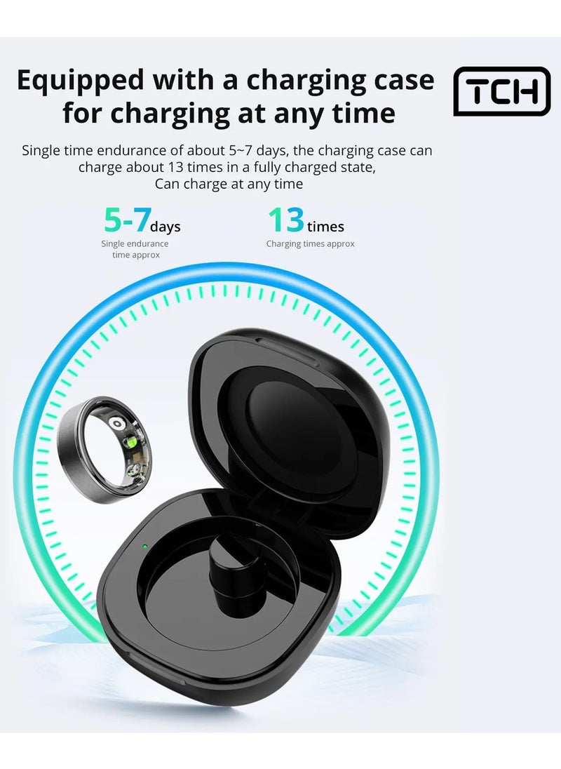 TCH TCH Smart Ring R10 - Health & Fitness Tracker for Men and Women, Sleep Monitoring, Heart Rate Oxygen, Pressure, Stress Tracking, Waterproof, 7 Days Battery Life Family Care Android+IOS  - Image 5