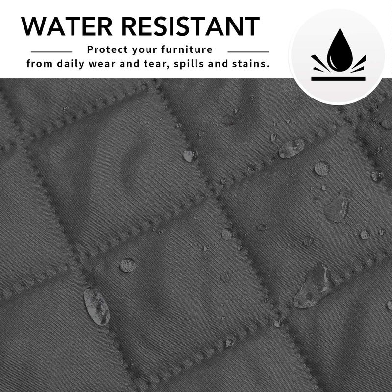 Easy-Going Microfiber L Shape Sectional Chaise Lounge Reversible Sofa Slip Cover (Large, Dark Grey) - Image 5