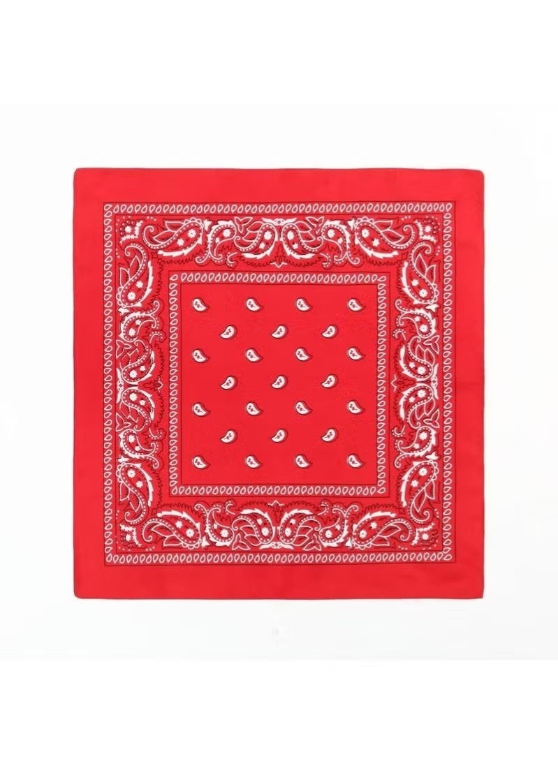 2PCS Paisley Bandanas -Head Scarf for Men and Women - Versatile Polyester-Cotton Headscarves for Parties and Cowboy Style - Image 5