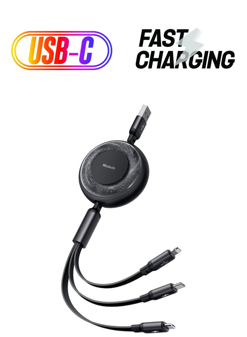 Mcdodo CA-3570 3in1 Charging Cable 1.2m USB-A USB-C Lightning - Image 1