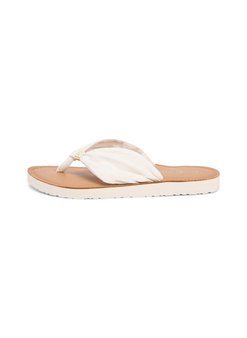 TOMMY HILFIGER TH Monogram Plaque Hemp Flip-Flops - Image 5