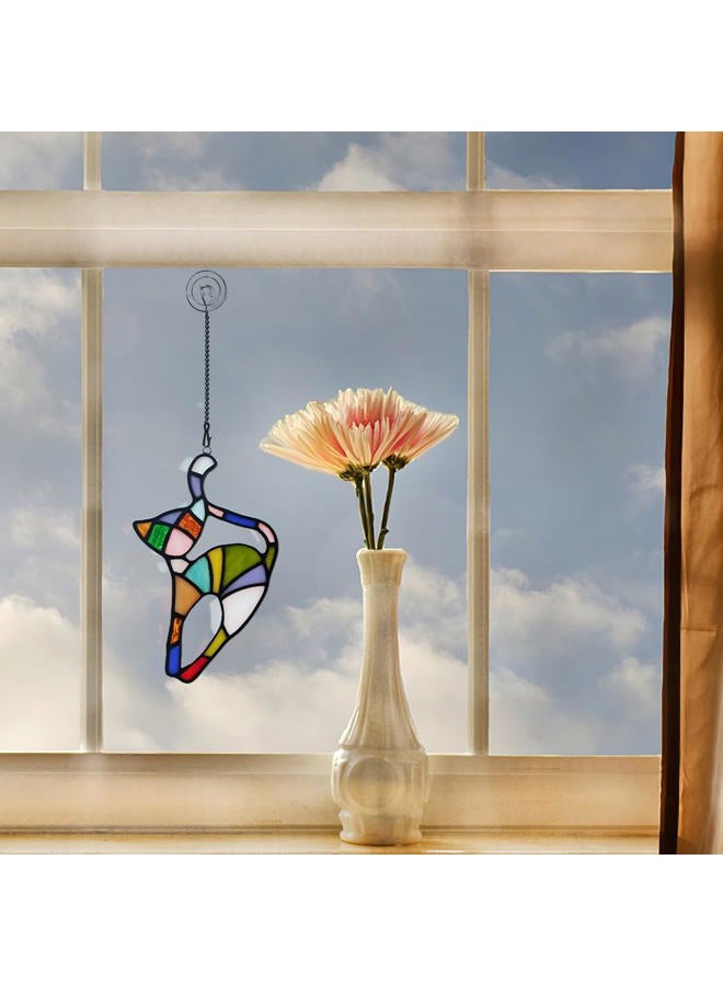 BOXCASA Cat Stained Glass Suncatcher for Window,Rainbow Cat Stretching Rainbow Bridge Pet Memorial Gifts for Cat Lovers,Colorful Stained Glass Window Hanging for Home Window,Cat Themed Gifts for Women - Image 5