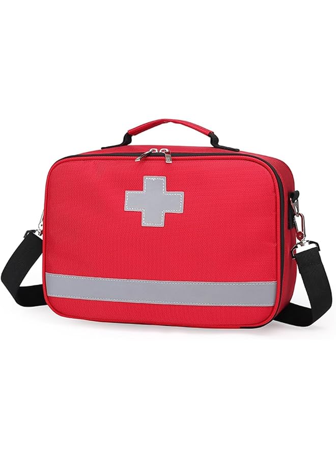 SYOSI Empty First Aid Bags Emergency Bag Medicine Storage Medical Bag Medical Bag Organizer Nurses Medicine Bag First Responder Bag for Travel Medical Supplies Cosmetic Organizer (Bag Only) - Image 1