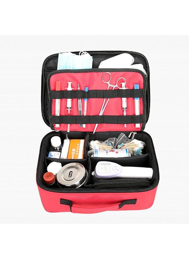 SYOSI Empty First Aid Bags Emergency Bag Medicine Storage Medical Bag Medical Bag Organizer Nurses Medicine Bag First Responder Bag for Travel Medical Supplies Cosmetic Organizer (Bag Only) - Image 5