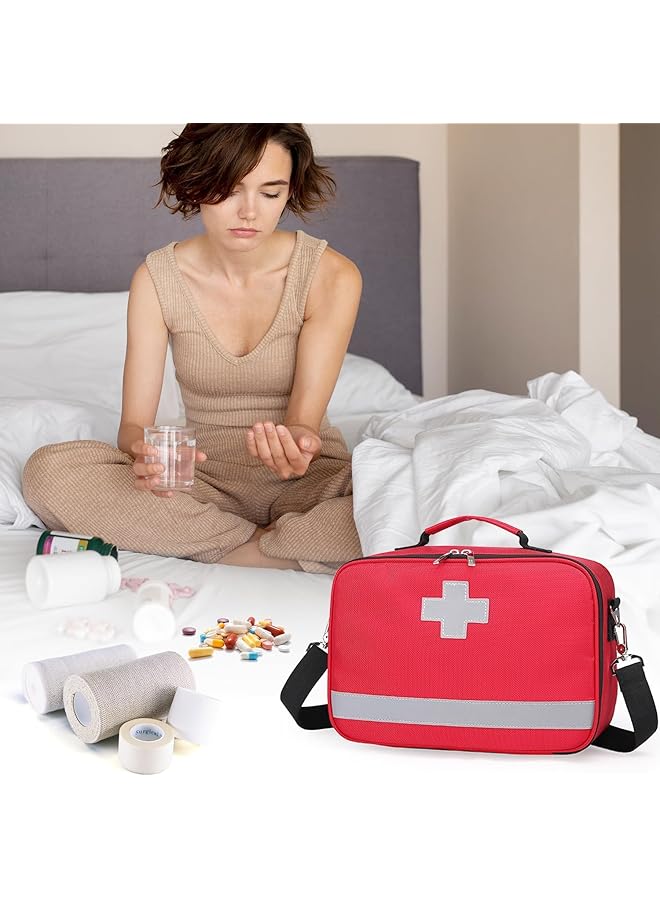 SYOSI Empty First Aid Bags Emergency Bag Medicine Storage Medical Bag Medical Bag Organizer Nurses Medicine Bag First Responder Bag for Travel Medical Supplies Cosmetic Organizer (Bag Only) - Image 2