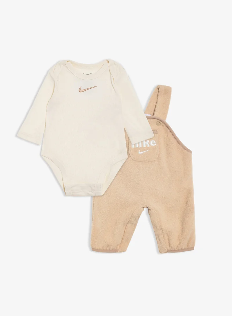 Kids Plush Fleece Overall Set
