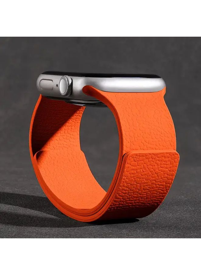 Orange Magnetic Strap For Apple Watch Series 10 9 8 7 6 SE 5 4 3 2 1 Ultra 2 - Image 1