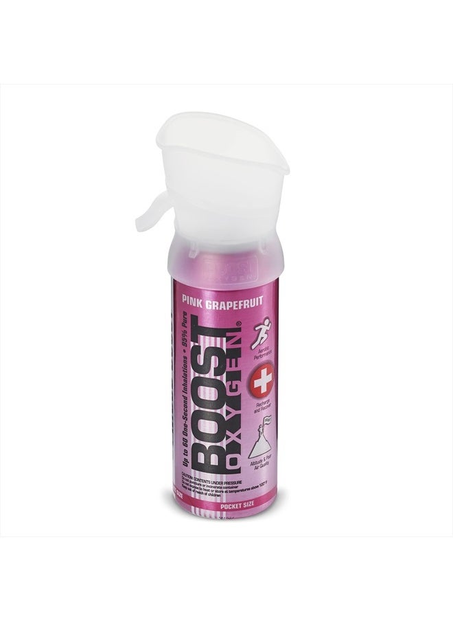 BOOST OXYGEN Pocket Sized 3 Liter Natural Pure Canned Oxygen Bottle Canister with Built in Mouthpiece for High Altitudes, Pink Grapefruit (12 Pack)  - Image 3