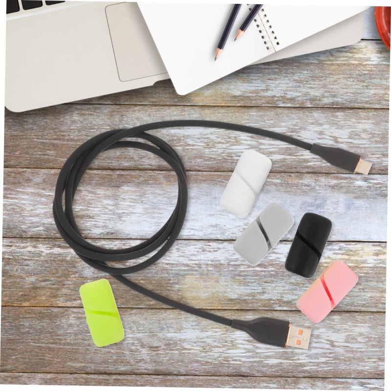 Cable Holder Kit 12pcs Cord Organizers Self Adhesive Wire Management Tray 2 4x1 2x1 2cm Assorted Color - Image 3