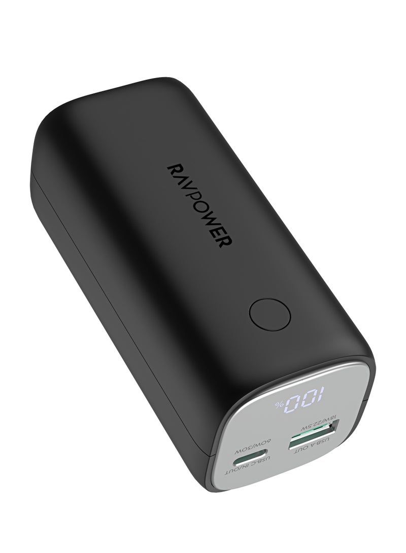 راف باور RAVPower 10000mAh 30W بنك طاقة مزدوج USB PD - أسود - Image 1