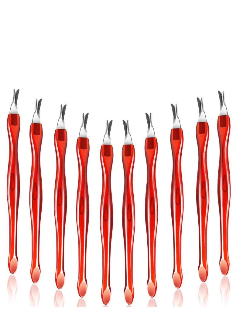 SYOSI Nail Cuticle Knife, 30 Pieces Cuticle Trimmer Remover, Pusher Stainless Steel Dead Skin Callus Removal Fork, with Plastic Handle 4 Inch Nail Art Tool Nail Cleaner Tool for Fingernail and Toenail  - Image 1