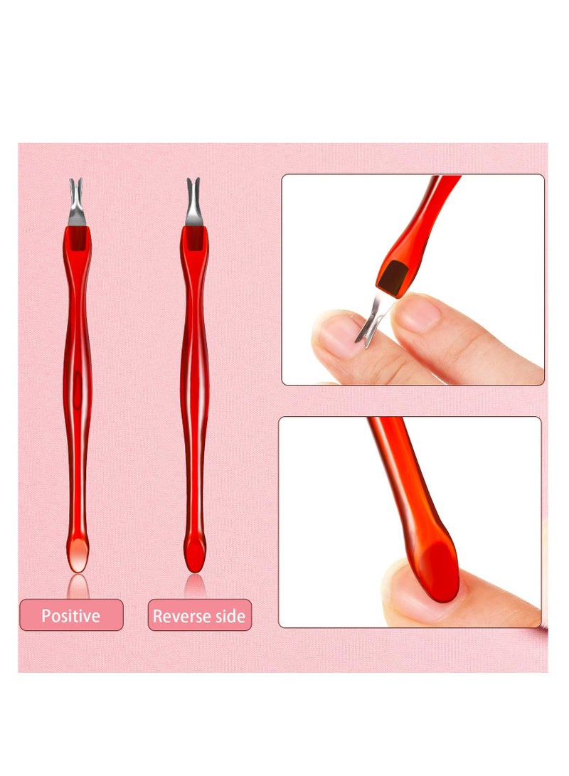 SYOSI Nail Cuticle Knife, 30 Pieces Cuticle Trimmer Remover, Pusher Stainless Steel Dead Skin Callus Removal Fork, with Plastic Handle 4 Inch Nail Art Tool Nail Cleaner Tool for Fingernail and Toenail  - Image 3