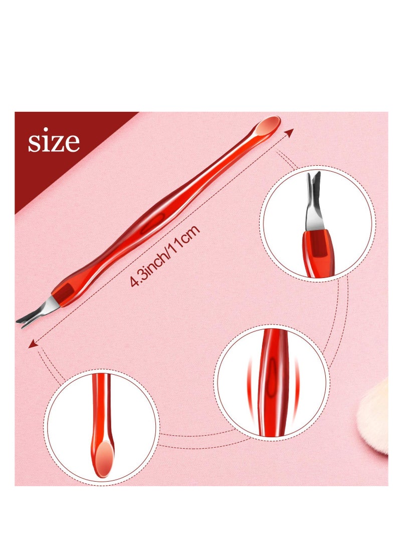 SYOSI Nail Cuticle Knife, 30 Pieces Cuticle Trimmer Remover, Pusher Stainless Steel Dead Skin Callus Removal Fork, with Plastic Handle 4 Inch Nail Art Tool Nail Cleaner Tool for Fingernail and Toenail  - Image 2
